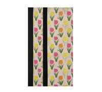 Kutsu Pink Yellow Tulips Refrigerator Door Handle Covers, 2 PCS Kitchen Appliance Decor Handle Covers, Microwave Dishwasher Oven Protector Keep Off Fingerprints Food Stains Smudges