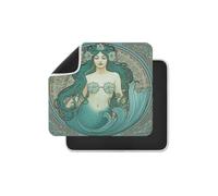 Kutsu Retro Mermaid Dish Drying Mat Absorbent Washable 16x18in | Drying Mat for Kitchen Counter, Quick Dry & Non-Slip Housewarming