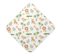 Kutsu Safari Animals Baby Hooded Towel Absorbent Baby Bath Shower Towel with Hood for Newborn Boys Girls Babies Infant Toddler