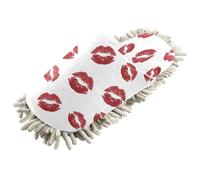 Kutsu Sexy Lips Mop Slippers for Floor Cleaning, Microfiber Cleaning Slippers for Women Men, L