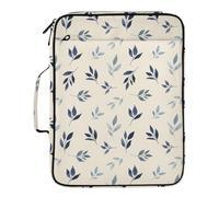 Kutsu Simple Twigs Expanding File Folder with 6 Pockets, Portable Accordion File Organizer with Labels, Removable 3 Ring Zipper Binder Bag for Office Supplies, 10.6x3x14.2 in
