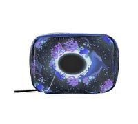 Kutsu Whales Swimming Around Black Hole Pill Box Portable Pill Case Travel Medicine Organizer for Fish Oil Vitamin Supplement