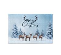 Kutsu Winter Holiday Scene 500 Pieces Jigsaw Puzzle for Kids Teens Adults Family