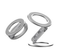 KUTUMYQC Double Magnetic Ring Phone Holder,Magnetic Phone Stand Compatiable with iPhone 16 15 14 13 12 Pro Max Series Case -Black (Silver)