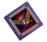 KUTXA American Heritage Cotton Bandanas double sided printing for Men for Women USA Flag (22 inch x 22 inch),4 Pack, Bald Eagle Flag(blue), 22inches x 22 inches