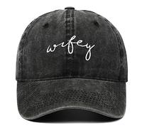 KUTXA Wifey|Mr.|Mrs.|Hubby Baseball Hat Cap for Women&Man, Bride|Wedding|Party| Honeymoon| Adjustable Dad Hat, Black, One size