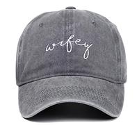 KUTXA Wifey|Mr.|Mrs.|Hubby Baseball Hat Cap for Women&Man, Bride|Wedding|Party| Honeymoon| Adjustable Dad Hat, Gray, One size