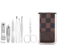 KUTYU MS-024 Stainless Steel Manicure Set 7 Pcs Portable Nail Clipper Tools Kit Beauty Nail Trimming Tools