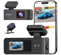 KUTYUUT Kingslim 4K Dash Cam Front and Rear with 64GB SD Card, 5G WiFi Dash Camera for Cars, 1.5'' Screen Dashcam Wireless APP Control, Support G-Sensor/Time Lapse 2 Kinds Parking Monitor