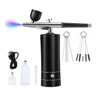 Kuuddker 1 Set Airbrush Kit Rechargeable Cordless Airbrush Compressor 30PSI High Pressure Airbrush Set