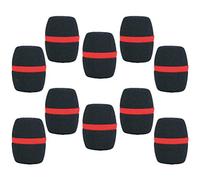 Kuuddker 10 Pcs Handheld Stage Microphone Windscreen Foam Mic Cover Karaoke Black