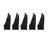 Kuuddker 5 Pack Artist Gloves for Tablet Digital Drawing Glove Two Fingers Thicken Palm Rejection Glove for Graphics Pad (S)