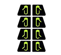 Kuuddker 8Pcs/Set for Model 3 Car Door Open Exit Sticker Luminous Button Sticker Kit