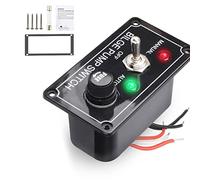 Kuuddker DC 12V Fused Marine Bilge Pump Switch Panel with LED Indicator Light Manual/Off/Auto 3-Way Toggle Switch