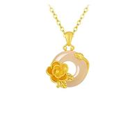 KUUFUUT 12 Flower Deities Pendant Necklace for Women 925 Sterling Silver Gold Plated Pendant Birth Month Sign Guardian Necklace for Women Girls Birthday Gifts November Camellia