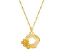 KUUFUUT 12 Flower Deities Pendant Necklace for Women 925 Sterling Silver Gold Plated Pendant Birth Month Sign Guardian Necklace for Women Girls Birthday Gifts January Plum Blossom