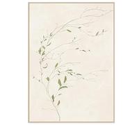 KUUFUUT Modern Abstract Hand Painted Wabi-Sabi Willow Branches Flying In The Air Oil Painting On Canvas Abstract Wall Art for Living Room Bedroom Dining Room Home Decor 100X150Cm（39X59Inch