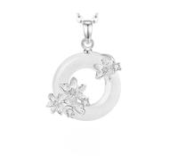 KUUFUUT Silver Necklaces for Women, S925 Sterling Silver Twelve Flower Deities Necklace Charm Pendant Chain Guardian Jewellery Birthday Gifts for Girlfriend Mom Wife December Narcissus
