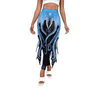 Kuukaas Womens Halloween Costumes Mermaid Leggings Ladies Mermaid Costume for Women Halloween Clothing for Women M