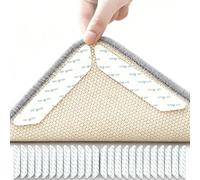 KuuKee 24PCS Rug Grippers for Laminate Floor Multi-purpose non slip rug underlay, cut-to-size,Anti Slip, Washable, Reusable, Self Adhesive,Stops Curling and Bunching