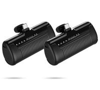 Kuulaa 2 Pack Mini Power Bank 4500mAh Ultra Compact Portable Charger USB C Small Battery Pack Compatible with iPhone 17/16 Samsung Huawei Xiaomi etc