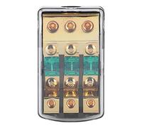 Kuuleyn 0/2/4 Gauge In To 4/8/10 Gauge Out 60A 3 Way Mini ANL Fuse Holder Distribution Block for Auto Audio System