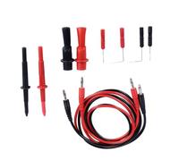 Kuuleyn 10PCS Set Multimeter Test Leads Kit Electrical Test Probes Set Universal Black and Red Clips Multifunctional for Circuit Debugging