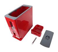 Kuuleyn 12kg Automatic Rice Storage Bin,Rice Container,Airtight Drawer Type Intelligent Measurable Dispenser Rice Bucket for Rice Bean Grain Cereal Kitchen(red)