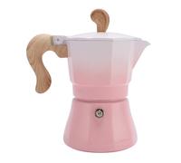 Kuuleyn 150ML Stovetop Coffee Maker Classic Stovetop Espresso Coffee Maker Single Valve Aluminum Coffee Machine for Lovers Beginners Gradient Green (Gradient Pink)