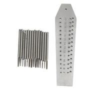 Kuuleyn 28 Hole 14 Different Sizes Tap Die Set Stainless Steel Watch Mini Micro Repair Tool Screw Plate Small Practical for Jewellers Watchmakers Tap and Die
