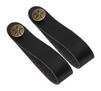 Kuuleyn 2Pcs Guitar Neck Strap Button String, PU Leather Headstock Strap Tie, Easy Install Locking Strap String Instrument Accessories for Acoustic Electric Guitar Ukulele