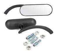 Kuuleyn 2Pcs Motorcycle Black Mini Oval Rear View Mirror for Honda Shadow 600/750/1100 ACE