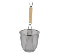 Kuuleyn 304 Stainless Steel Fine Wire Mesh, Sieve Pasta Strainer Basket with Wooden Handle,Sieve Sifters for Food, Tea, Rice, Oil, Noodles, Fruits, Vegetable