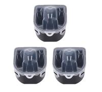 Kuuleyn 3pcs Manicure Nail Soaking Bowl Set Plastic Double Layers Buckle Lock Design Fashionable Black Color for Nail Salon Home Portable Multifunctional Hand Foot Skin Care Tool