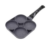 Kuuleyn 4-Cup Non-Stick Egg Pan Hamburger Bun Pan Non Stick Heat Resisting Omelet Pan Breakfast Pan for Pancakes Burgers Suitable for Gas Stoves and Induction Cookers (for Gas Standard)