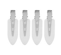 Kuuleyn 4-Piece Alligator Clips, Duckbill Clips, Makeup Hair Accessories, Bend-Free and Mark-Free, Women's Styling (four white leaves)
