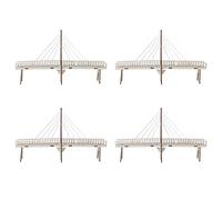 Kuuleyn 4 Set Wooden Bridge Kit,Wood Experimental Puzzle,DIY Building Model Hands Craft Educational Toy Teaches Scientific Knowledge Promotes Intellectual Development Cultivates