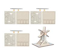 Kuuleyn 4 Sets Wooden Water Wheel Toys DIY Children Technology DIY Assembly Puzzle Model Educational Learning Toys for Creative Building Kits for Home School Classroom