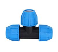 Kuuleyn 40mm Tee Connector, Water Pipe Fitting, PE Plastic Three Way Joint for Home Garden Kitchen Bathroom Water Pipeline Low Flow Stable Connection