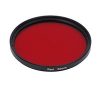 Kuuleyn 52mm Threaded Camera Lens Filter, Full Red Color Filter Optical Glass, Optical Glass Threaded Camera Filter with Coating for Sunset Autumn Nature Photography (62mm)