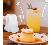 Kuuleyn 5pcs Cat Mold,Fun Milk Jelly Mold,Microwave Freezer Safe Silicone 3D Cat Shaped for Pudding Milk Jelly Chocolate Cake