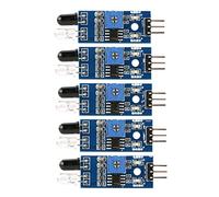 Kuuleyn 5pcs IR Infrared Obstacle Avoidance Sensor Module,3-Wire Reflective Photoelectric Sensor Module for Smart Car Robot