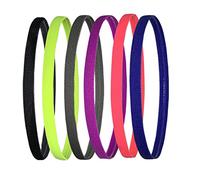 Kuuleyn 6 Pack Elastic Sports Headbands, Terry Cloth Headbands, Non-slip Sweat Wicking Sports Headbands, Unisex