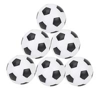 Kuuleyn 6PCS 32mm Foosball Balls Replacement, ABS Plastic Black White Table Soccer Balls, Mini Footballs for All Standard Foosball Tables, Durable Smooth Play (6 Pack)