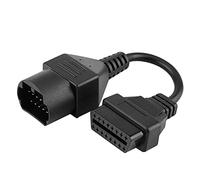 Kuuleyn Adapter Cable for Mazda, 17 Pin to 16 Pin Cable Obd2 Adapter Connector Diagnostic Scanner Cable Adapter Cable Diagnostic Cable for Mazda with a 17 Pin Female Interface