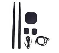 Kuuleyn Air Drum Sticks Kit Multifunctional 3D Motion Sensor 8 Sounds RGB Portable Electronic Drum Set with Foot Pedal