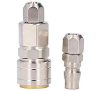 Kuuleyn Air Tool Fittings, Air Hose Fittings Set, Air Coupler Plated Stainless Steel Self Locking Quick Connect Pneumatic Hose Fittings (Self-Locking Quick Connection Φ8 Lock Pipe)