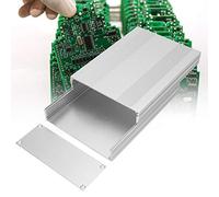 Kuuleyn Aluminum Cooling Box, PCB Instrument Case, DIY Electronic Project Enclosure, Silver, Aluminium, Not Water Resistant, Includes 2 Shells, 2 Baffles, Screws, 54 * 145 * 200mm