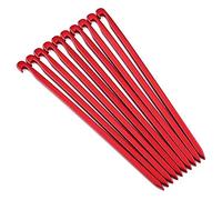 Kuuleyn Awning Peg - 10pcs 16cm Heavy Duty Aluminum Camp Awning Canopy Tent Rock Stakes Pegs Nails for Camping(Red)