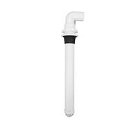 Kuuleyn Bathtub Shower Drain Pipe, Overflow Drain Pipe Tough Flexible White Stable Water Flow Universal for Yacht Cabin Bathroom RV